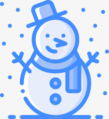 下雪下雪节日4蓝色图标