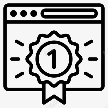 排名排名网络营销37线性图标