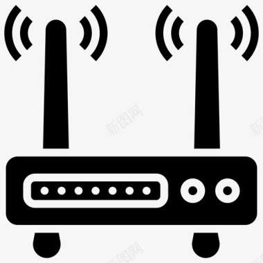 无线WIFIwifi路由器宽带调制解调器互联网设备图标