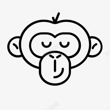 泰国旅游展板猴子动物假日图标