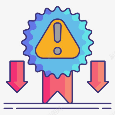 低风险声誉风险银行业122线性颜色图标