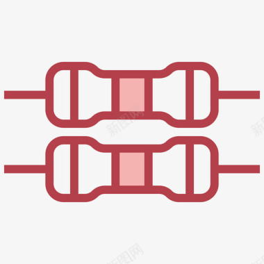 红色工具箱电阻器电子元件4红色图标
