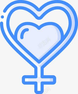 红心红心妇女节54蓝色图标