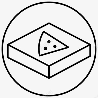 食品配送披萨盒物流1外线圈图标