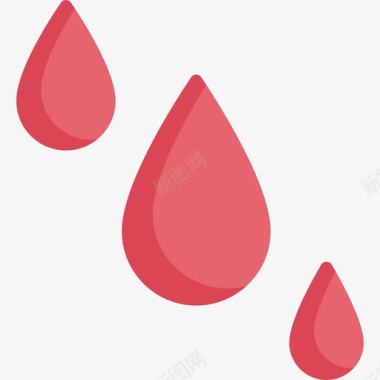 血滴献血61平坦图标