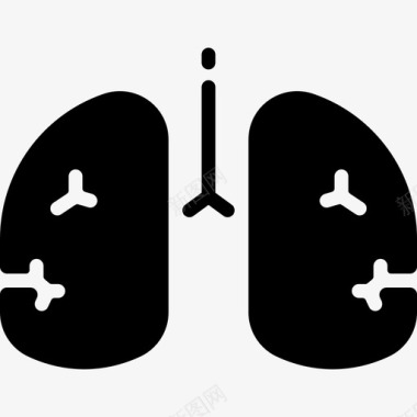 粉色肺部肺部病毒传播79填充图标