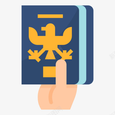 包装图标护照女用旅行包装1扁平图标