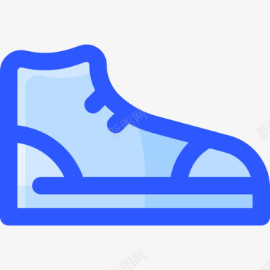 运动鞋衣服154蓝色图标