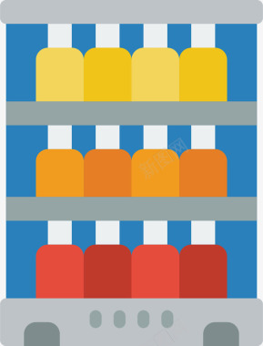 冰箱超市70扁平图标