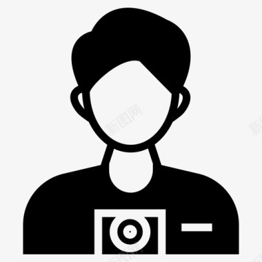 男摄影师阿凡达男摄影师化身摄像师图标