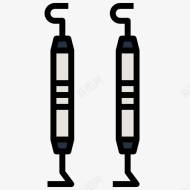 探针探针牙科59线颜色图标