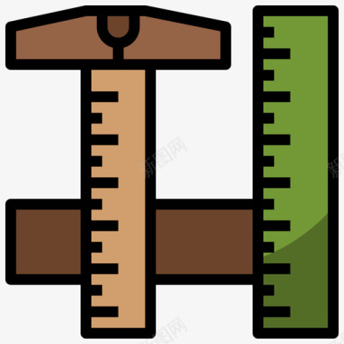 公园色彩建筑尺子建筑77线条色彩图标