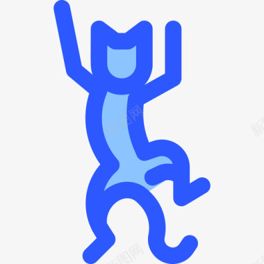 猫冬天100蓝色图标