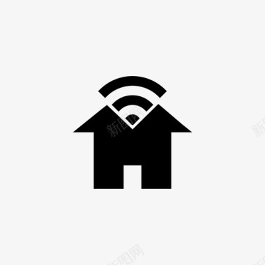 无线WIFIwifi区域房屋wifi保真度图标