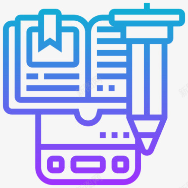 数字1到9ELearning数字转型1梯度图标