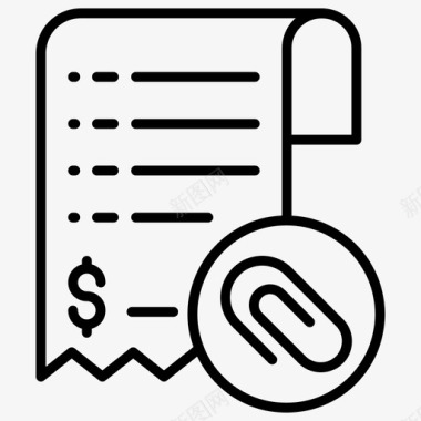 收据帐单发票付款图标