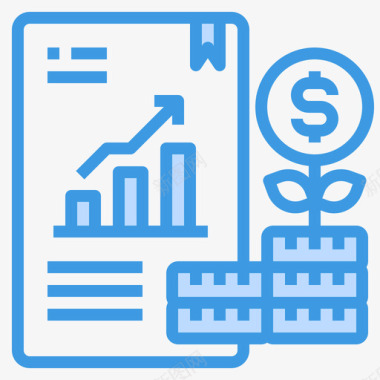 金融蓝色报告商业和金融5蓝色图标