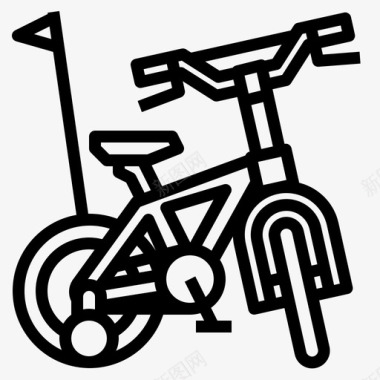 自行车儿童玩具3直线型图标