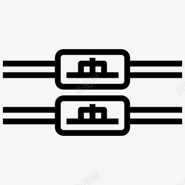 元件设计二极管电子元件2线性图标