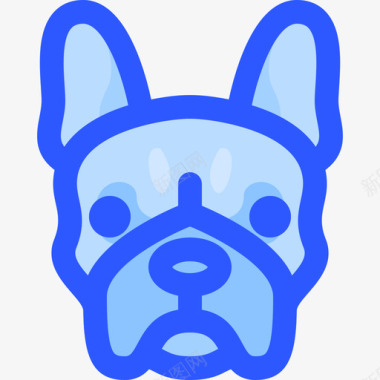 矢量财神狗狗狗狗品种2蓝色图标