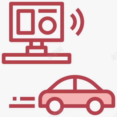 超速摄像头执法5号红色图标