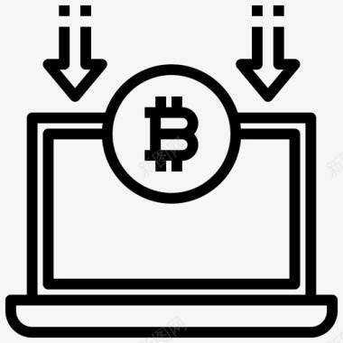 区块链收入区块链和金融科技3线性图标