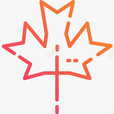 枫叶枫叶加拿大13线性梯度图标