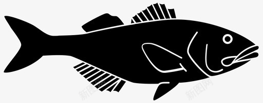 旗尾鱼鱼海洋图标