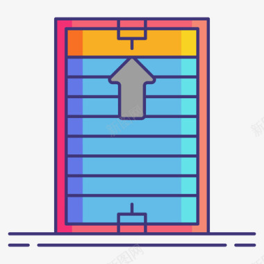 新鲜橄榄橄榄球场美式足球50线颜色图标