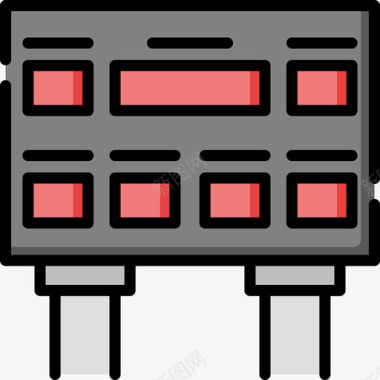 灰色记分牌记分牌美式足球39线颜色图标