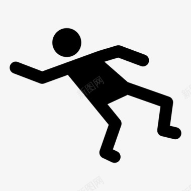 浩海无际倒下向后倾倾斜图标