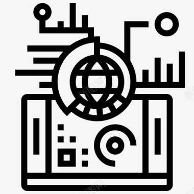 矢量数据分析块数据分析stem18线性图标