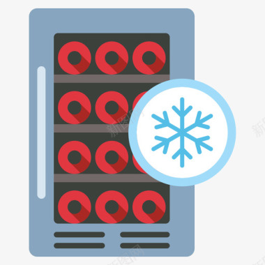 葡萄图标葡萄酒冷却器酿酒厂2平坦图标