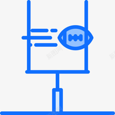 美式装饰柜进球美式足球33蓝色图标