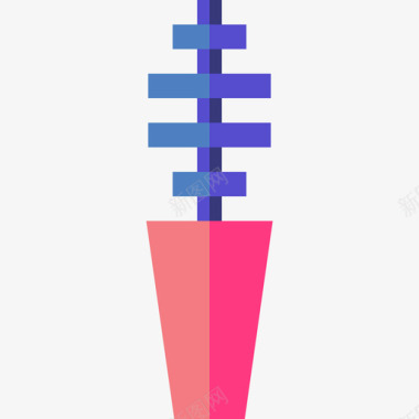 睫毛膏睫毛膏美容123扁平图标