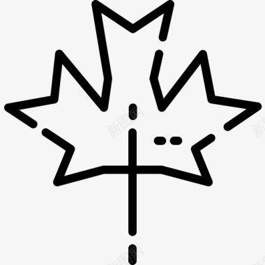 枫叶枫叶加拿大12线形图标