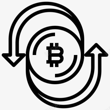 传输传输区块链和fintech3线性图标