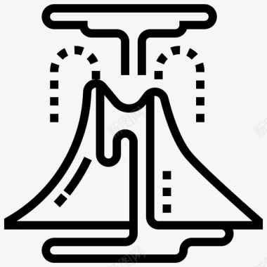 小火山火山气候变化49线性图标