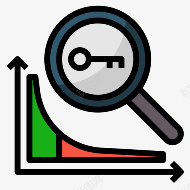 SEO实例关键词seo154线性颜色图标