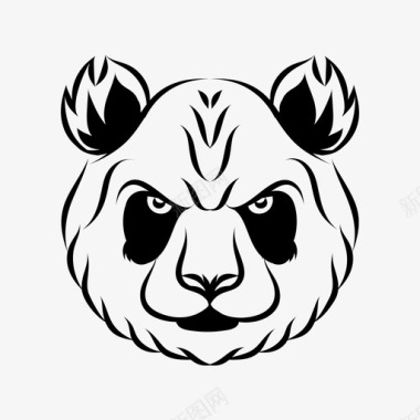 熊猫吉祥物动物吉祥物食肉动物图标