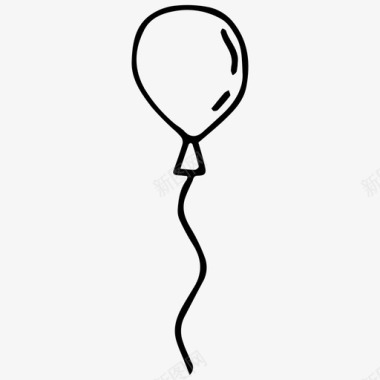 气球气球涂鸦聚会图标