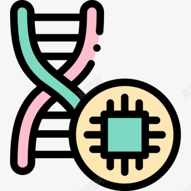 DNADna人工智能111线性颜色图标