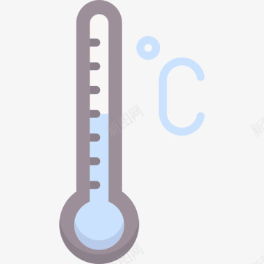 温度计图标温度计天气285扁平图标