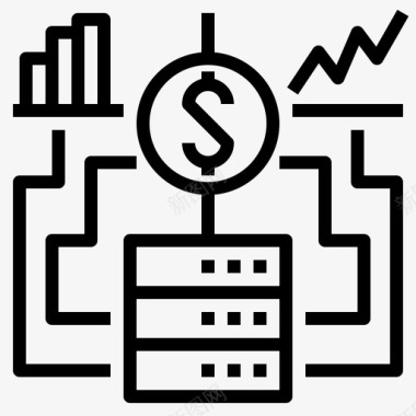 金融数据图表投资图标