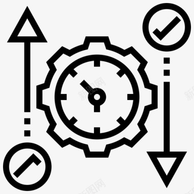 花纹数字7敏捷数字经济7线性图标