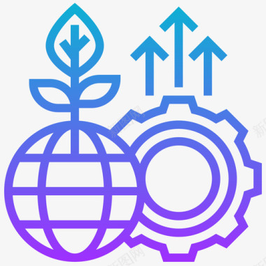 水墨数字8免扣发展数字经济8梯度图标