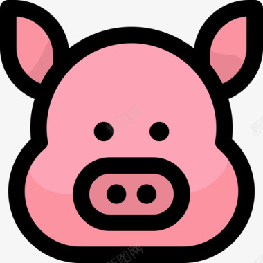 猪养殖88头原色图标