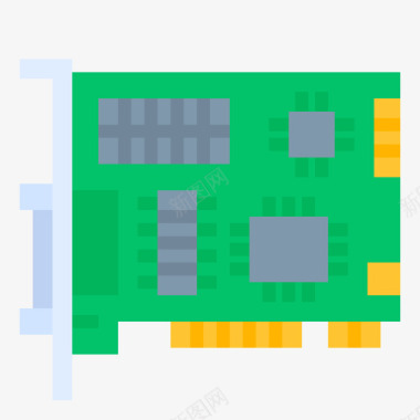 AI芯片芯片组计算机硬件34扁平图标