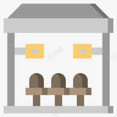 候车候车室39号铁路公寓图标