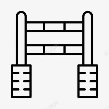 马脚印马术跳跃马赛马图标